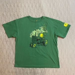 John Deere T Shirt Mens XL Short Sleeve Green Tractor Country Farm Work Graphic